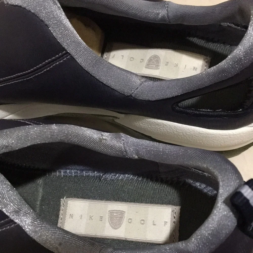 NWOT NIKE womens GOLF Air presto Slip On Golf Shoe soft spikes size 7 blue